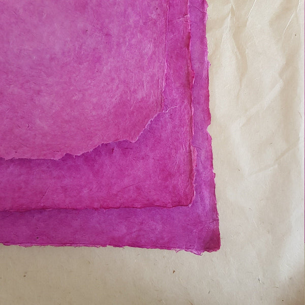 Violet Lokta Paper Handmade in the Himalayas 120GSM