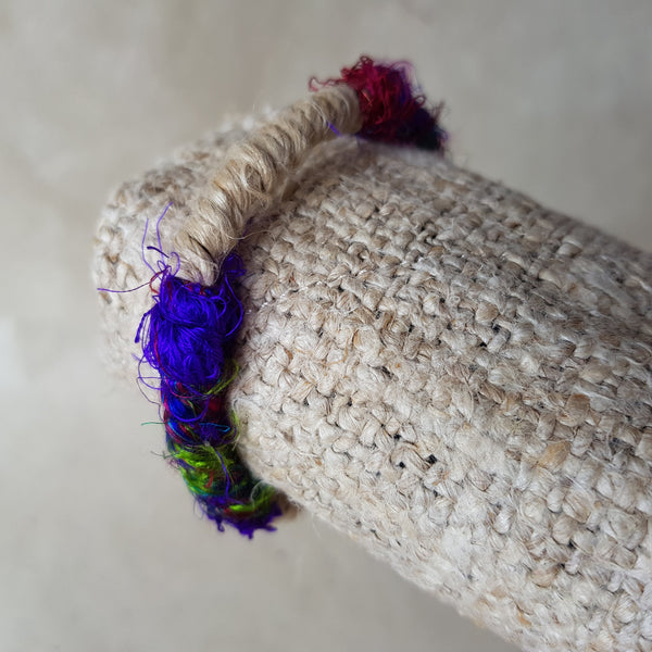 Colourful Hemp and Recycled Silk Bracelet