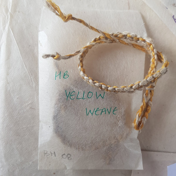 Sunshine Yellow and Natural Hemp Twisted Cord bracelet