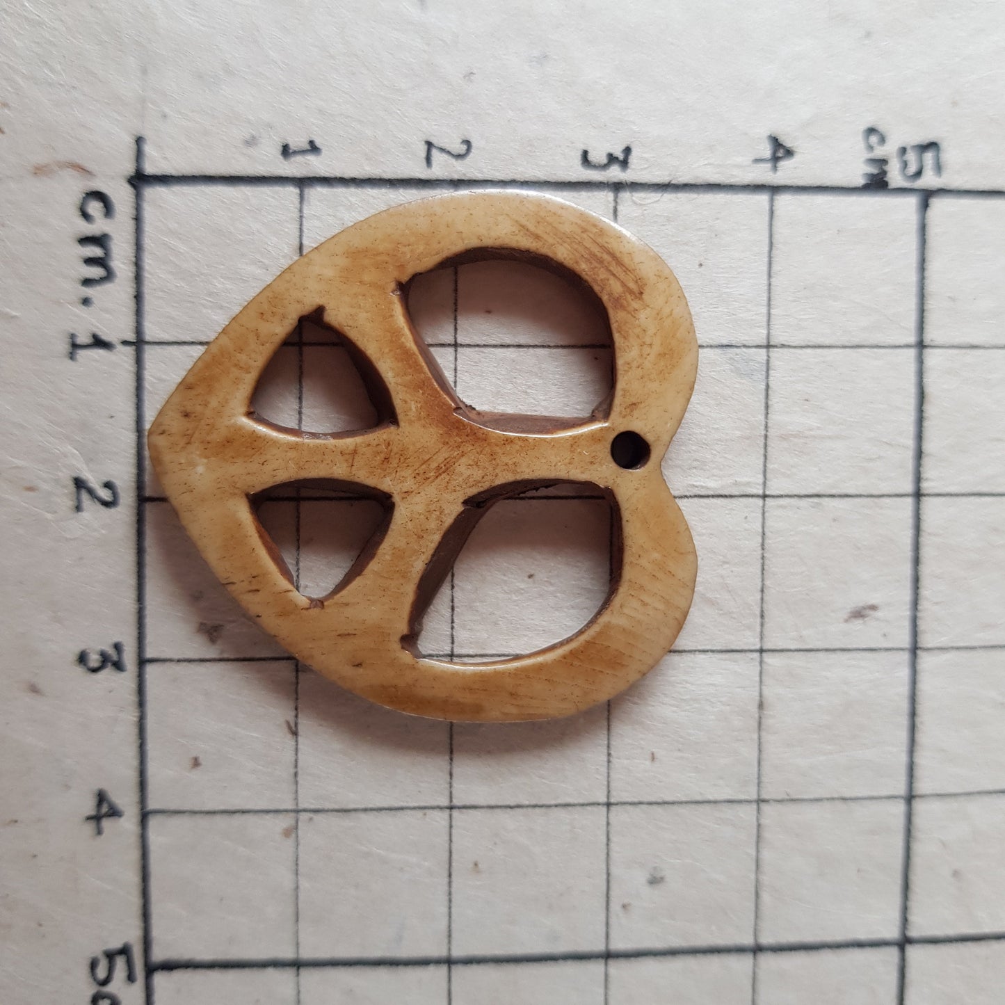 Peace & Love Shaped Bone Pendant