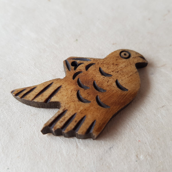 Bird  Shaped Bone Pendant