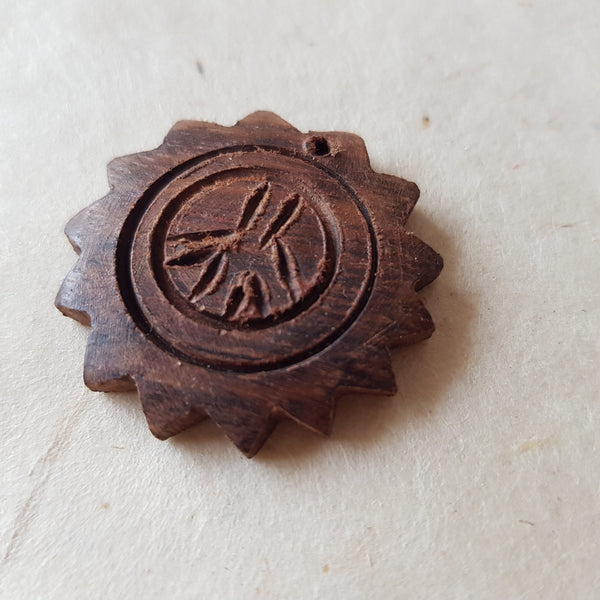 Sunshine & Peace Wood Pendant