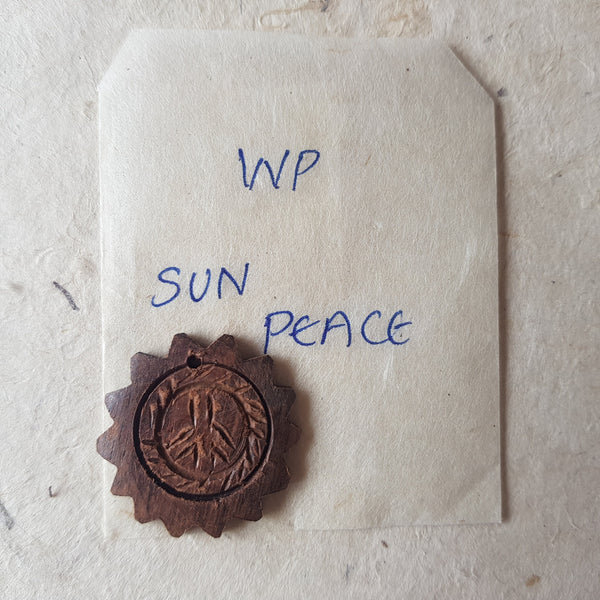 Sunshine & Peace Wood Pendant