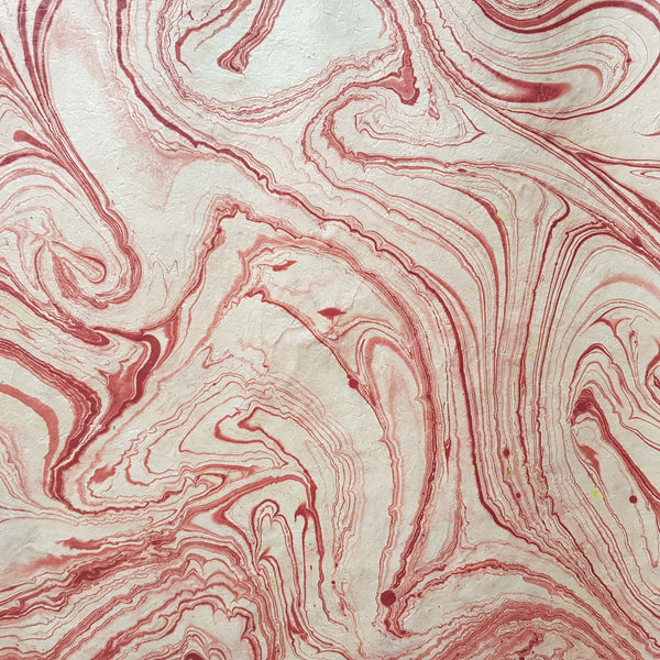 Rust Marbled Lokta Paper Handmade in the Himalayas