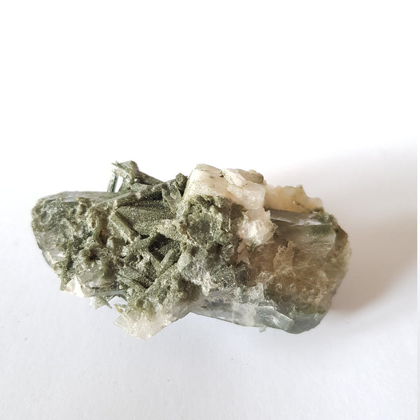 Chlorite Quartz Crystal Cluster from Ganesh Himal, Nepal. Himalayan Green Phantom Quartz. 85gram. Very Rare