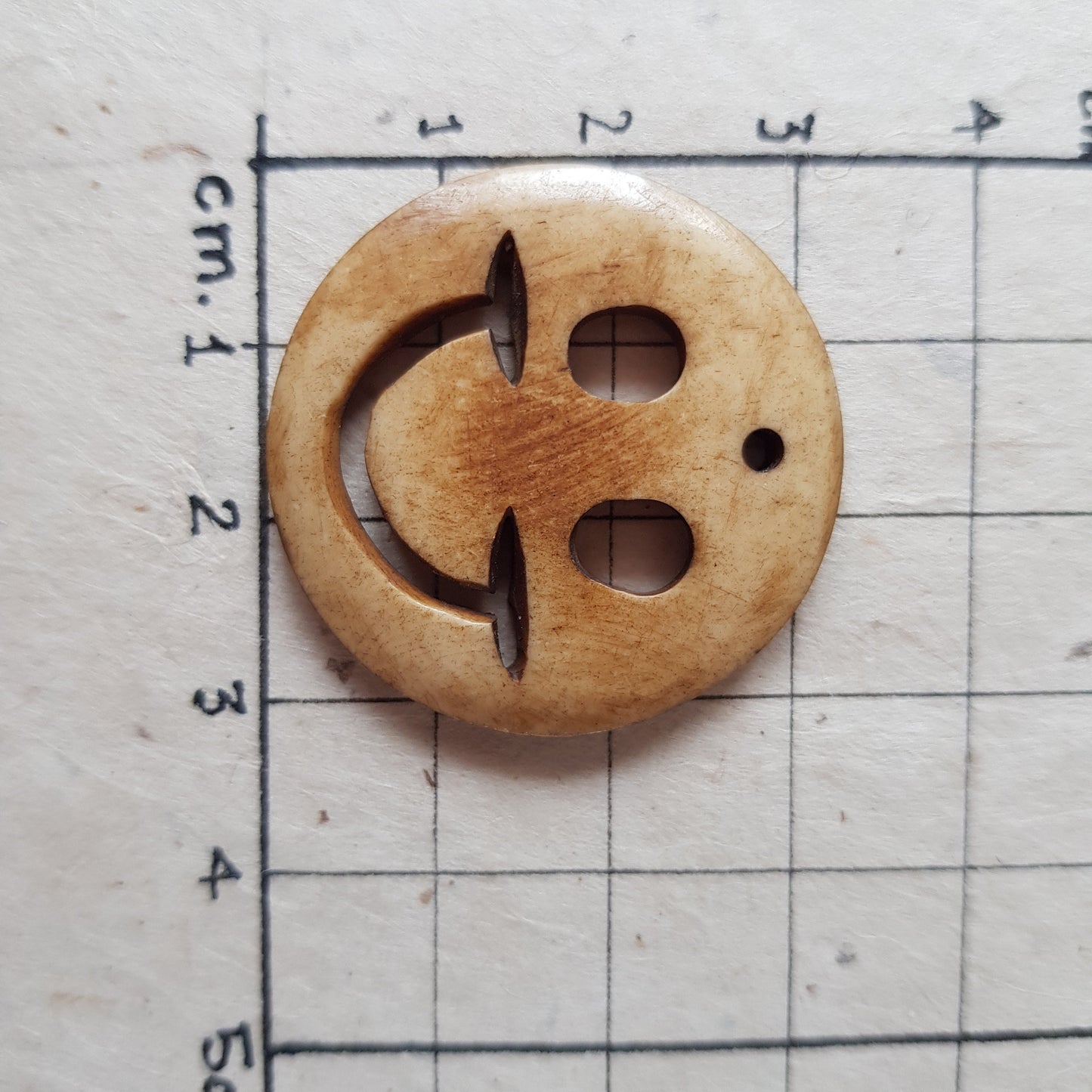 Smiley Face Bone Pendant .  Pendant for Jewellery Making .  Handmade Pendant  . Men's Pendant .