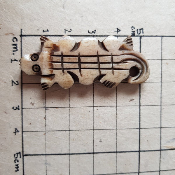 Crocodile shaped Bone Pendant