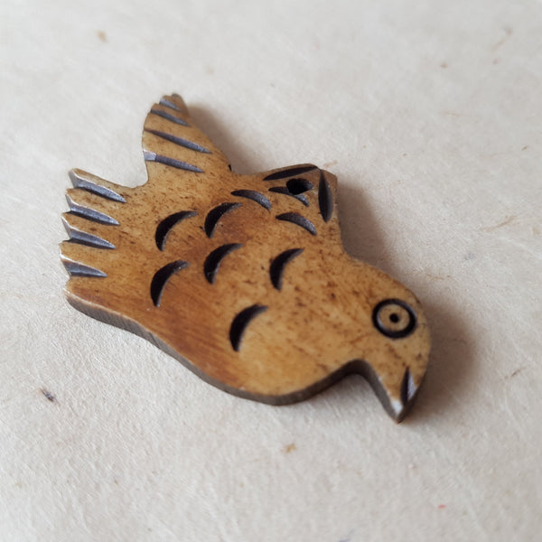 Bird  Shaped Bone Pendant