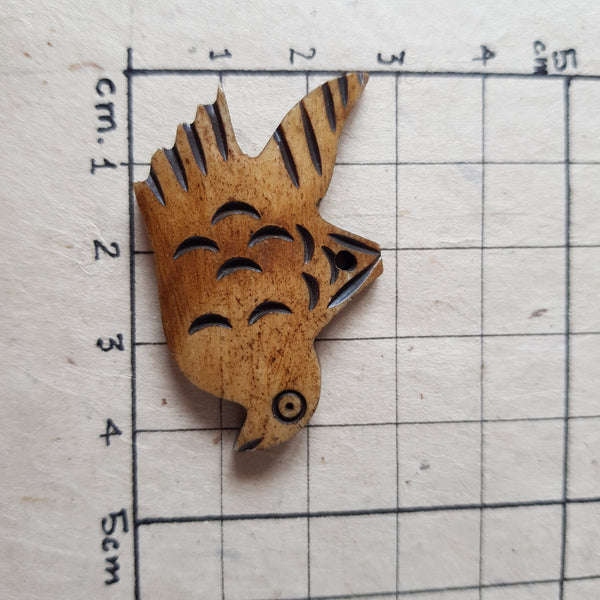 Bird  Shaped Bone Pendant