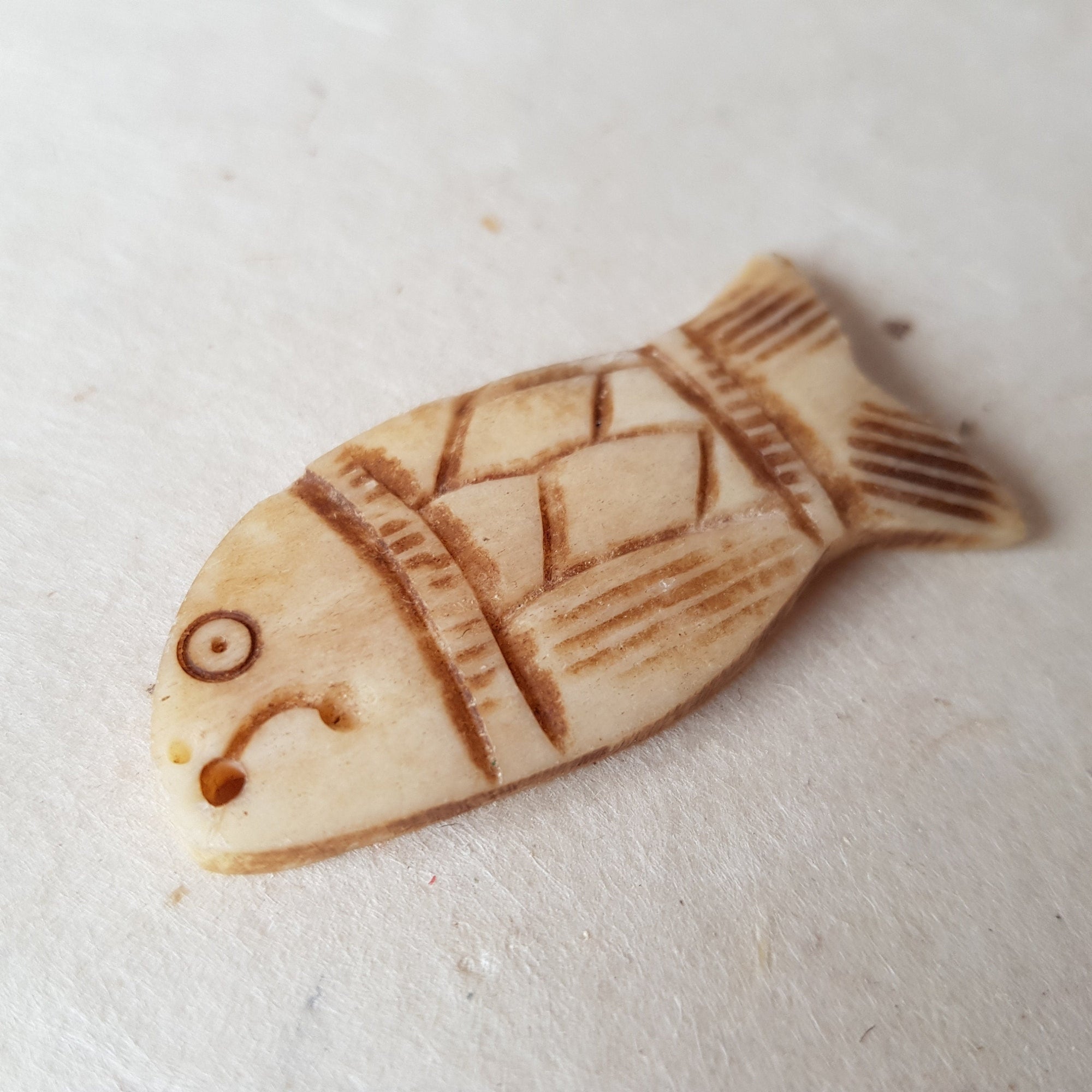 Fish shaped Bone Pendant