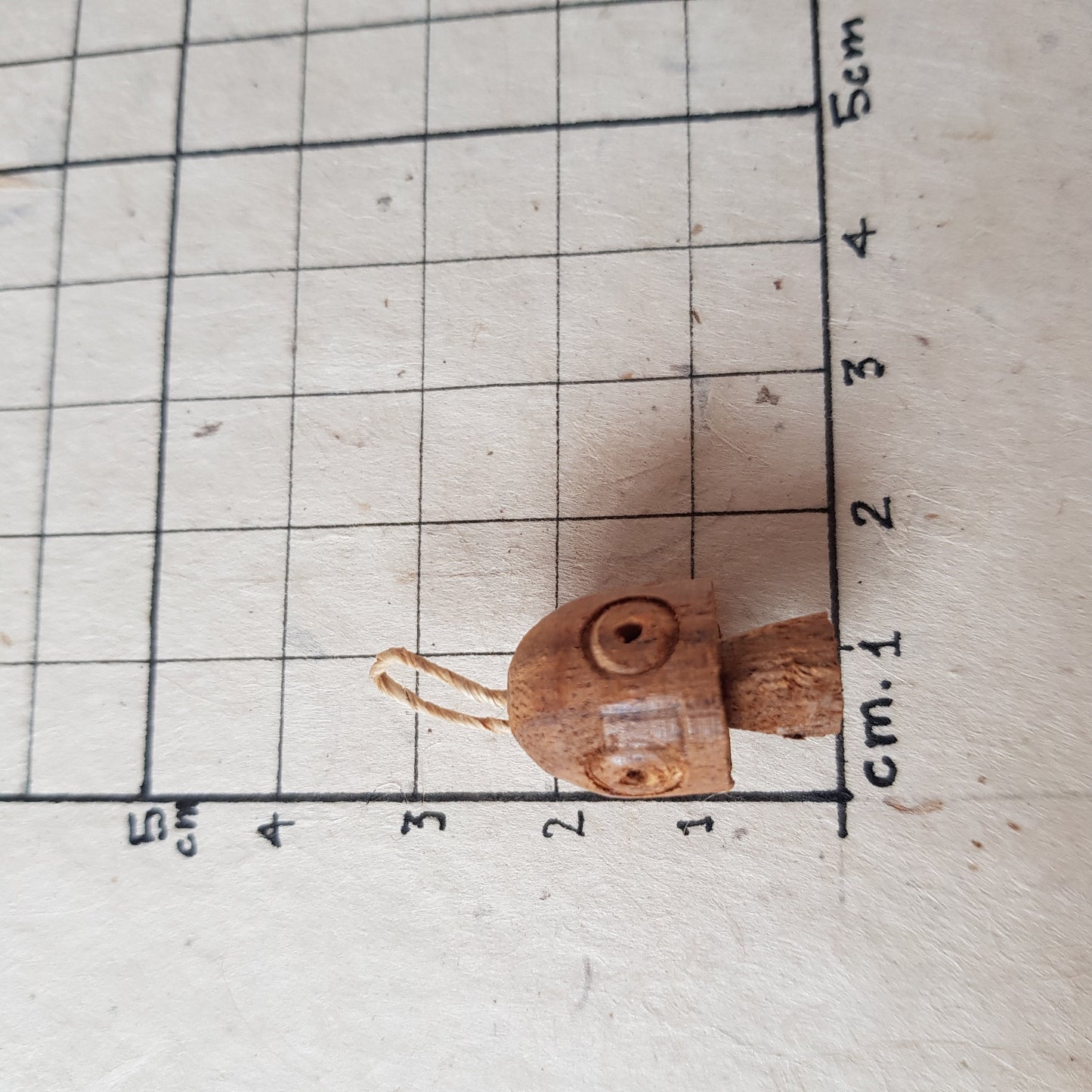 Mushroom Face Shaped Wooden Pendant