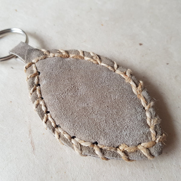 Hemp & Leather Key Fob, Cross