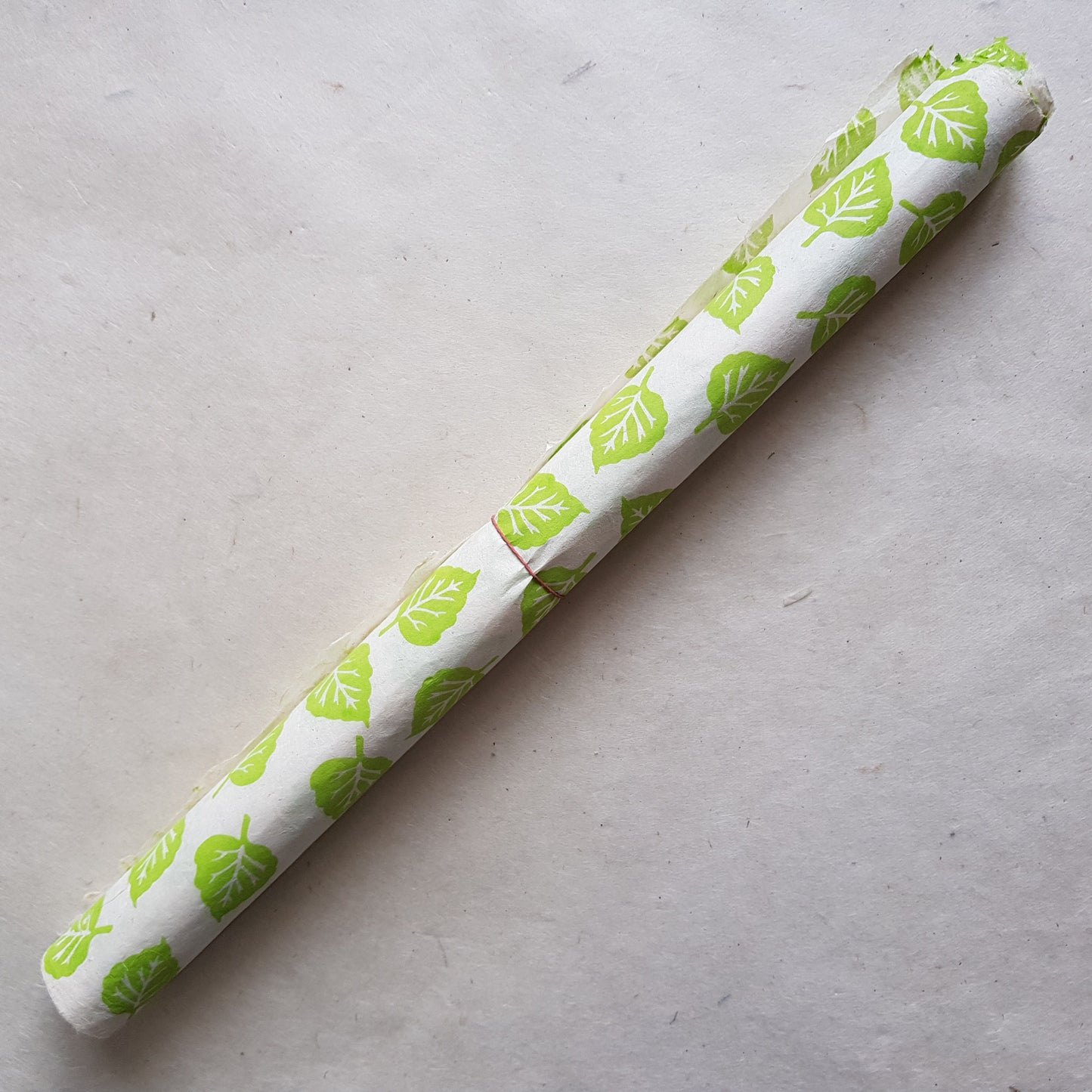 Green Leaf Print on Lokta Paper, Tree Free & Sustainable