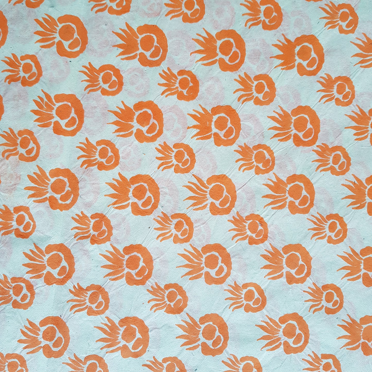 Orange Rhododendron Print on Lokta Paper, Tree Free & Sustainable