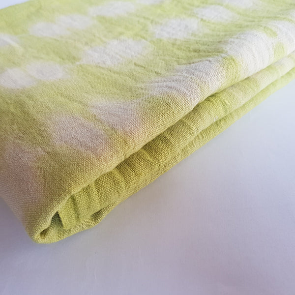 Shibori Handloomed Hemp Scarf, Green