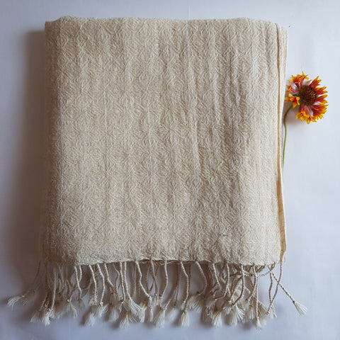 Hemp & Organic Cotton Scarf, Large Diamond Weave