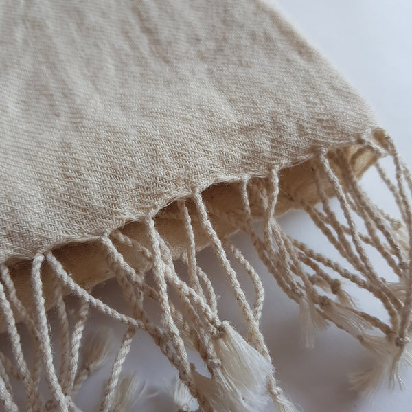 Hemp & Organic Cotton Scarf, Large Diamond Weave