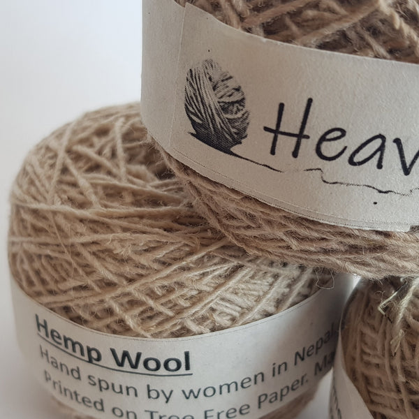 Handspun Hemp Wool Yarn