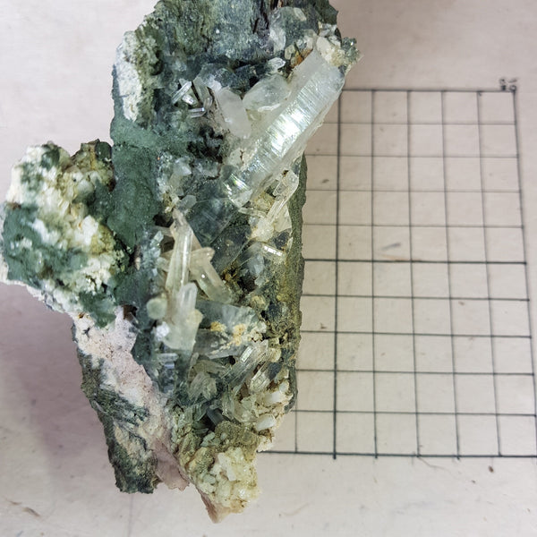Chlorite Quartz Crystal Cluster from Ganesh Himal, Nepal. Himalayan Green Phantom Quartz. 310gram. Very Rare