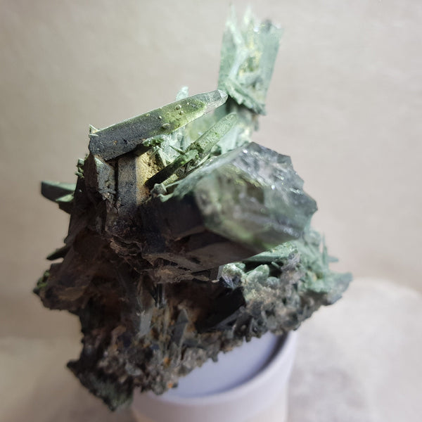 Chlorite Quartz Crystal Cluster from Ganesh Himal, Nepal. Himalayan Green Phantom Quartz. 366gram. Very Rare