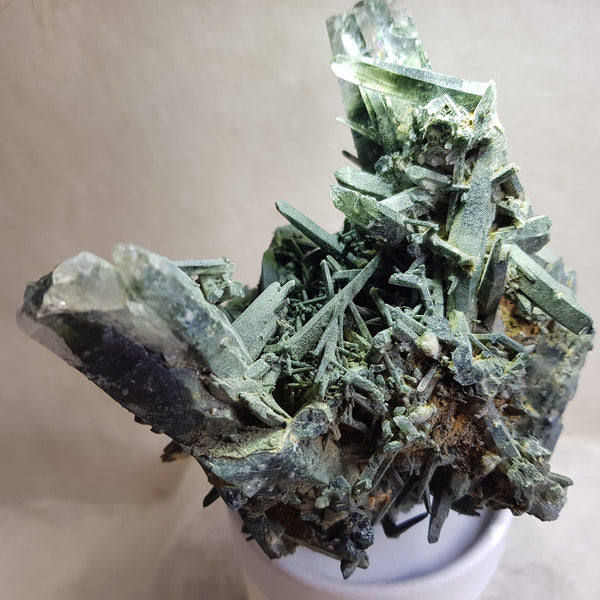 Chlorite Quartz Crystal Cluster from Ganesh Himal, Nepal. Himalayan Green Phantom Quartz. 366gram. Very Rare