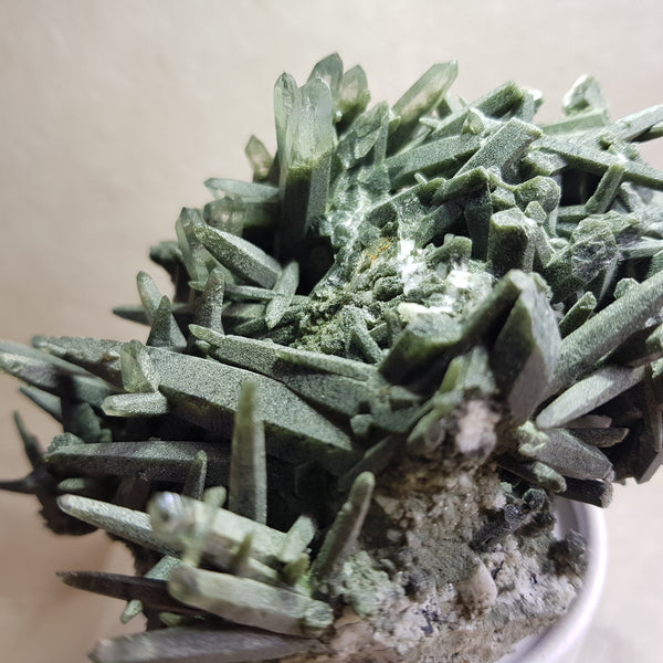 Chlorite Quartz Crystal Cluster from Ganesh Himal, Nepal. Himalayan Green Phantom Quartz. 426gram. Very Rare