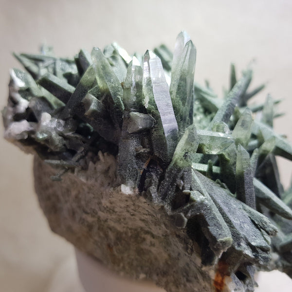 Chlorite Quartz Crystal Cluster from Ganesh Himal, Nepal. Himalayan Green Phantom Quartz. 426gram. Very Rare