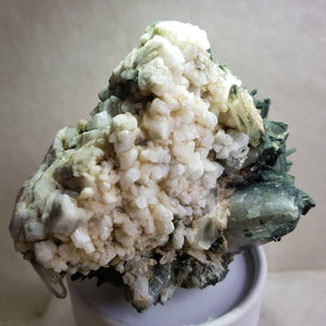 Chlorite Quartz Crystal Cluster from Ganesh Himal, Nepal. Himalayan Green Phantom Quartz. 368gram. Very Rare