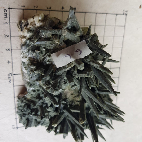 Chlorite Quartz Crystal Cluster from Ganesh Himal, Nepal. Himalayan Green Phantom Quartz. 304gram. Very Rare