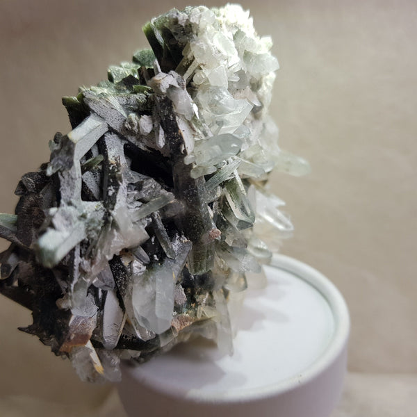 Chlorite Quartz Crystal Cluster from Ganesh Himal, Nepal. Himalayan Green Phantom Quartz. 331gram. Very Rare