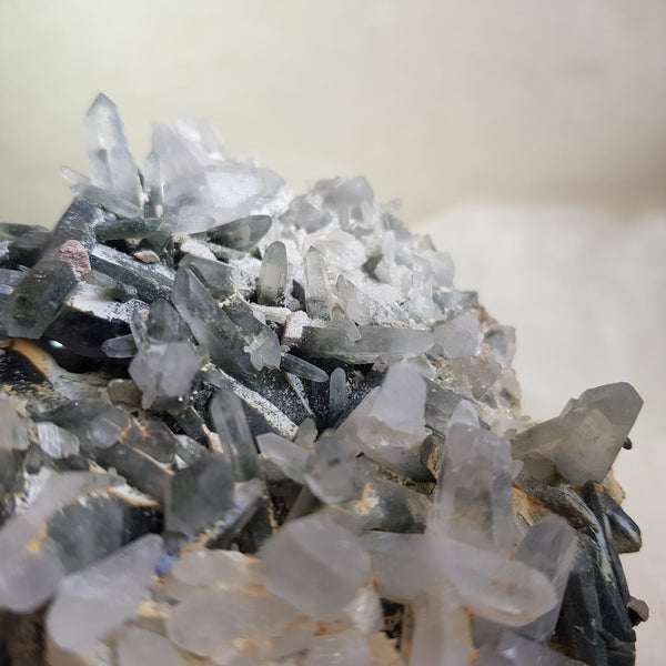 Chlorite Quartz Crystal Cluster from Ganesh Himal, Nepal. Himalayan Green Phantom Quartz. 331gram. Very Rare