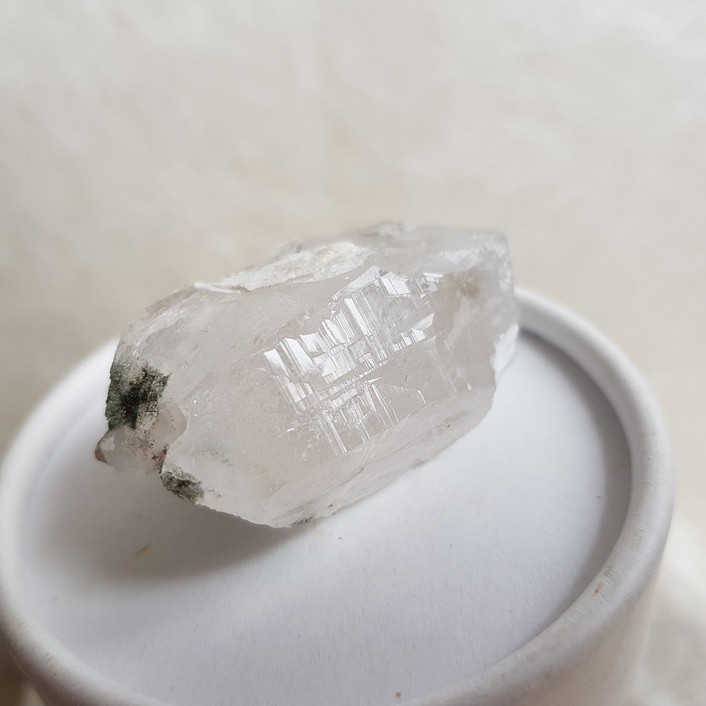 Chlorite Quartz Crystal Cluster from Ganesh Himal, Nepal. Himalayan Green Phantom Quartz. 40gram. Very Rare