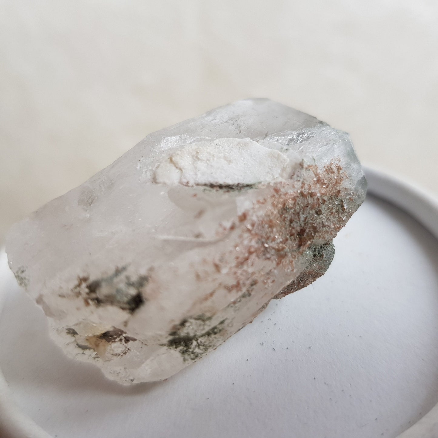 Chlorite Quartz Crystal Cluster from Ganesh Himal, Nepal. Himalayan Green Phantom Quartz. 40gram. Very Rare