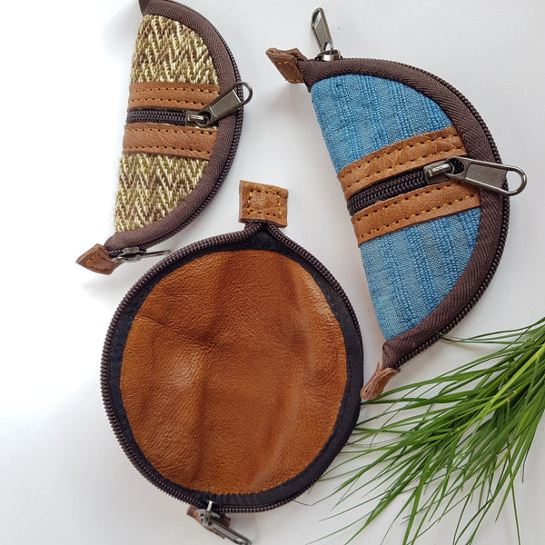 Hemp and Leather Rolling Pouch