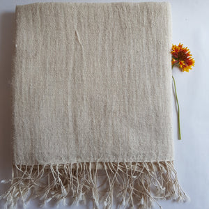 Natural Hemp & Organic Cotton Scarf, Small Diamonds (Large)