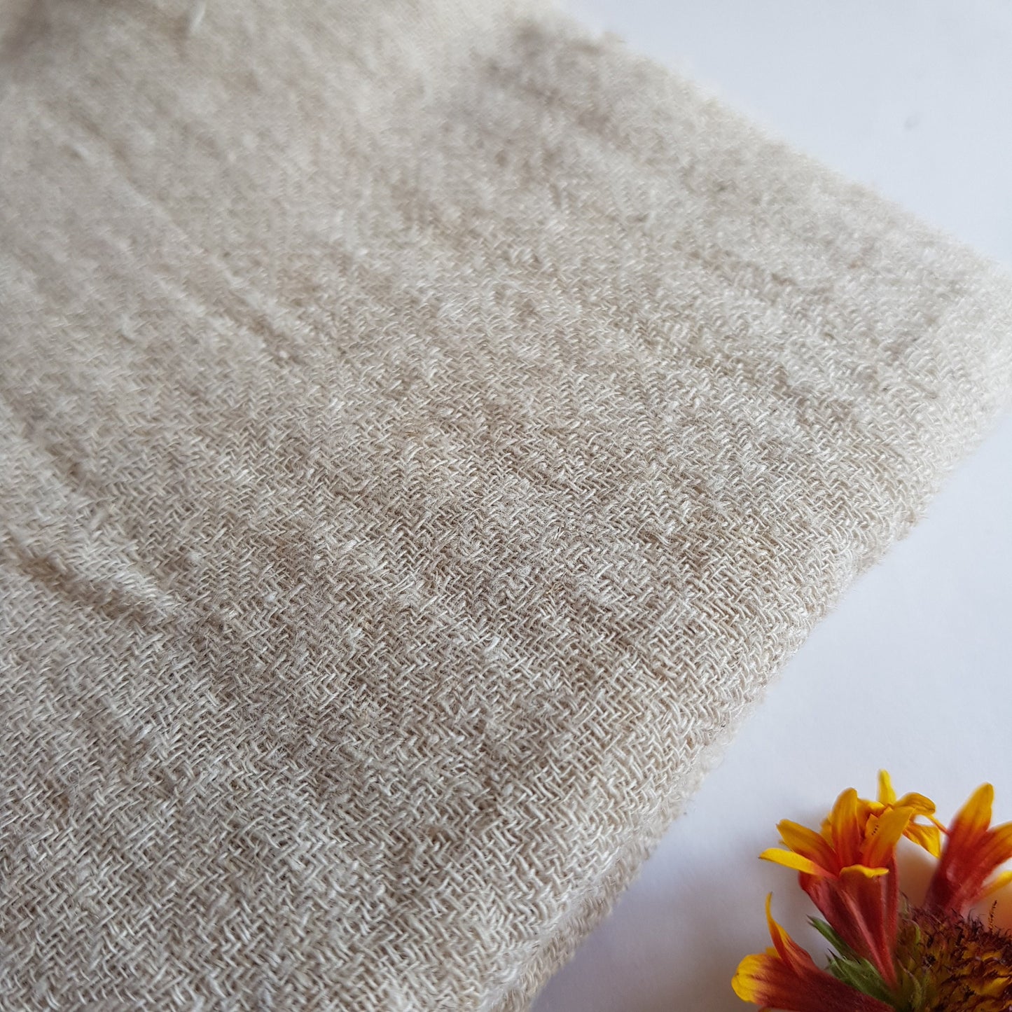 Natural Hemp & Organic Cotton Scarf, Small Diamonds (Large)