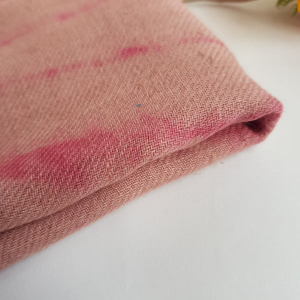Shibori Hemp & Organic Cotton Scarf Scarf, Pink