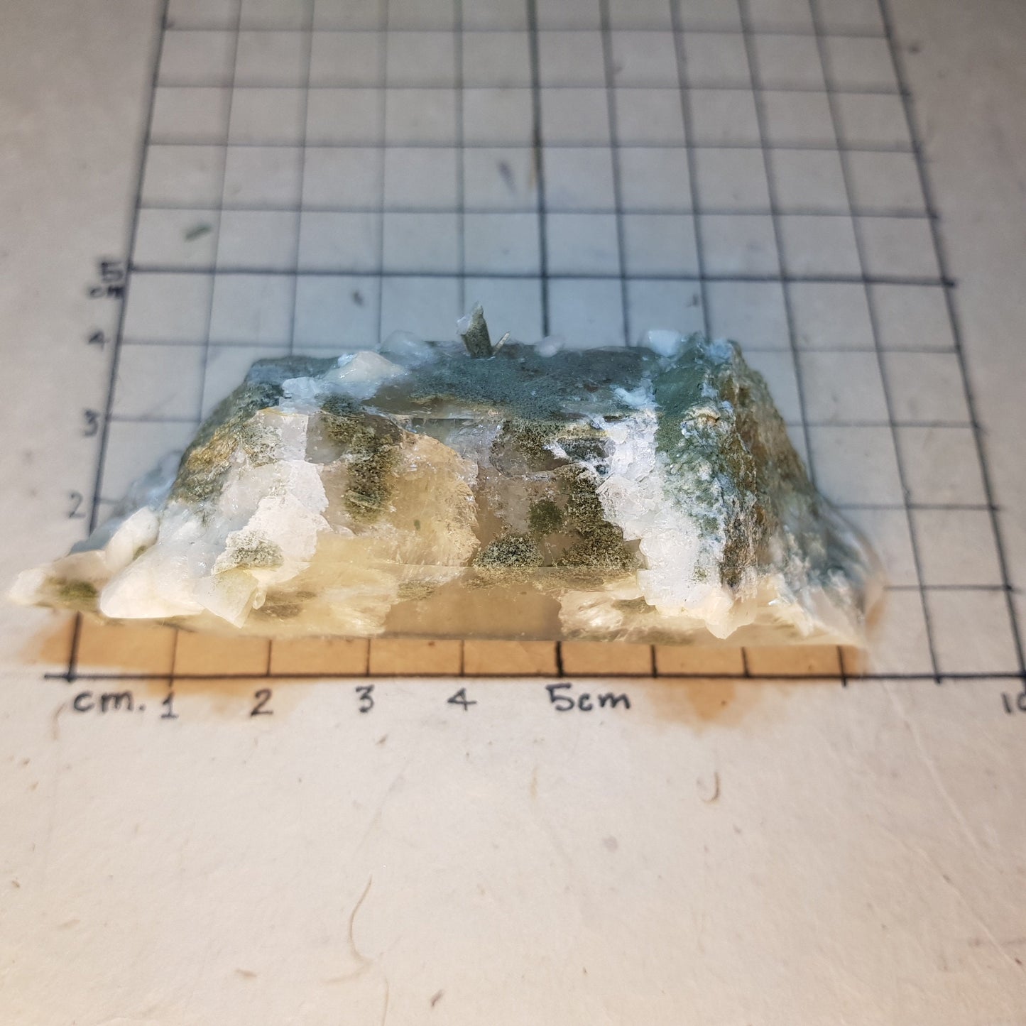 Chlorite Quartz Crystal Cluster from Ganesh Himal, Nepal. Himalayan Green Phantom Quartz. 95gram. Very Rare