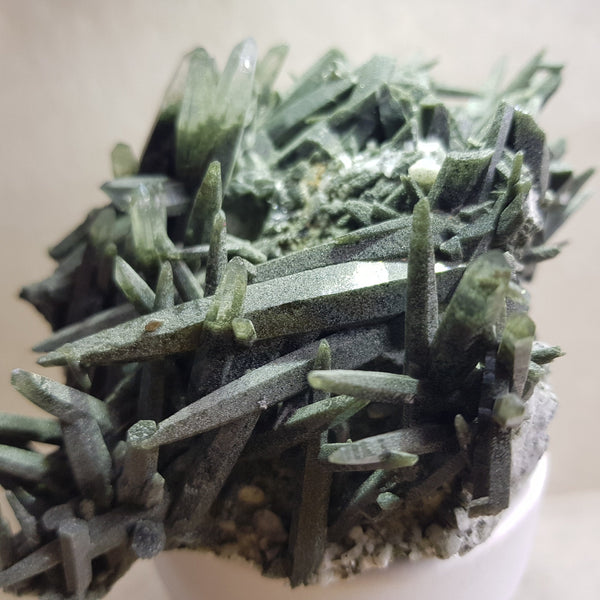 Chlorite Quartz Crystal Cluster from Ganesh Himal, Nepal. Himalayan Green Phantom Quartz. 426gram. Very Rare