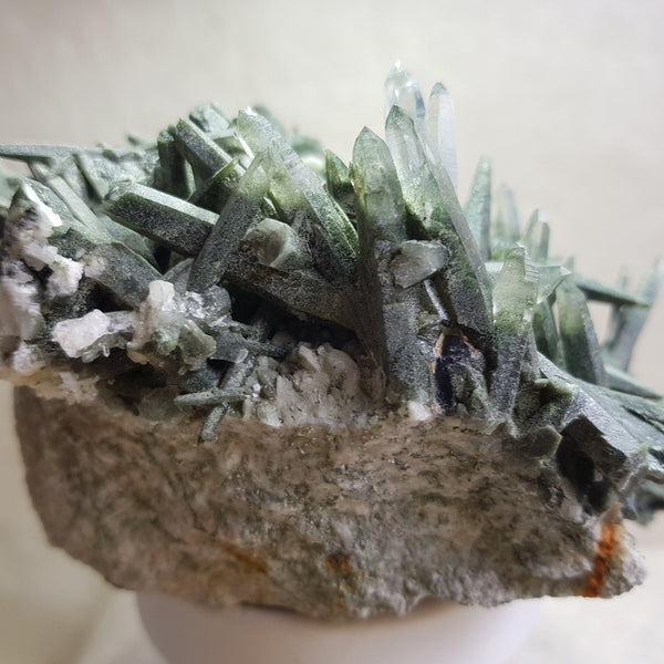 Chlorite Quartz Crystal Cluster from Ganesh Himal, Nepal. Himalayan Green Phantom Quartz. 426gram. Very Rare