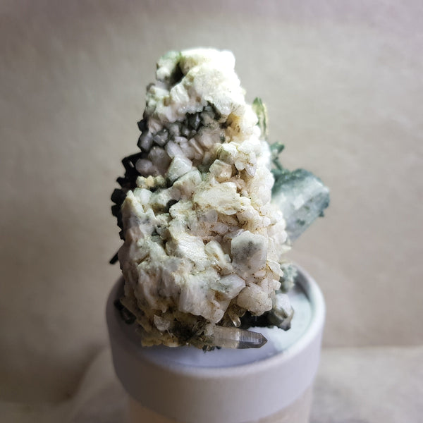 Chlorite Quartz Crystal Cluster from Ganesh Himal, Nepal. Himalayan Green Phantom Quartz. 368gram. Very Rare