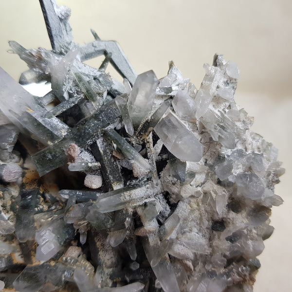 Chlorite Quartz Crystal Cluster from Ganesh Himal, Nepal. Himalayan Green Phantom Quartz. 331gram. Very Rare