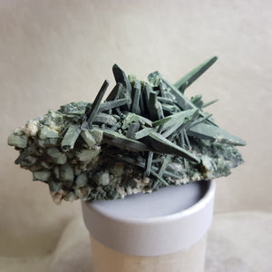 Chlorite Quartz Crystal Cluster from Ganesh Himal, Nepal. Himalayan Green Phantom Quartz. 262gram. Very Rare