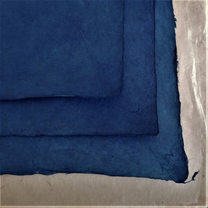 Twilight Blue Decorative Lokta Paper Handmade in the Himalayas 120GSM