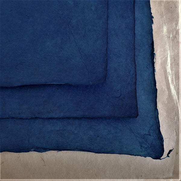 Twilight Blue Lokta Paper Handmade in the Himalayas 80GSM