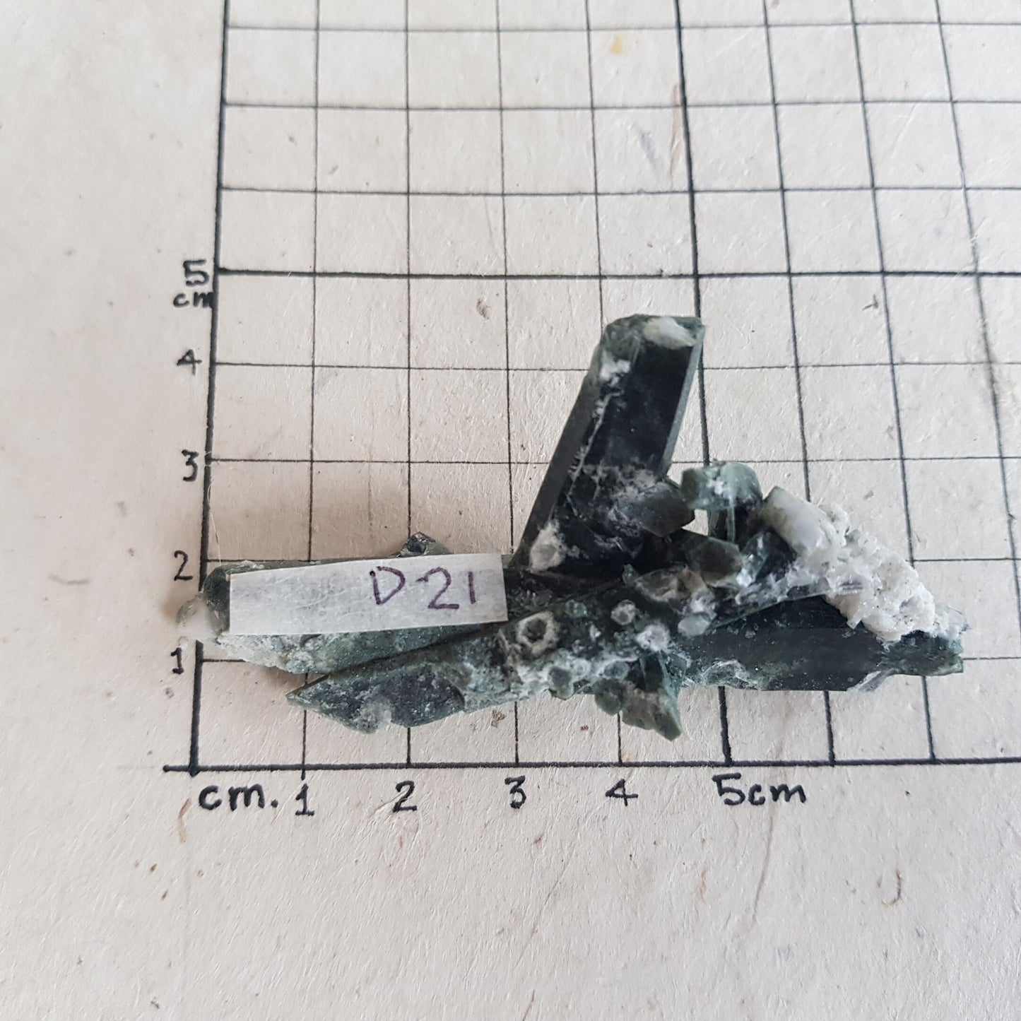 Chlorite Quartz Crystal Cluster from Ganesh Himal, Nepal. Himalayan Green Phantom Quartz. 21gram. Very Rare