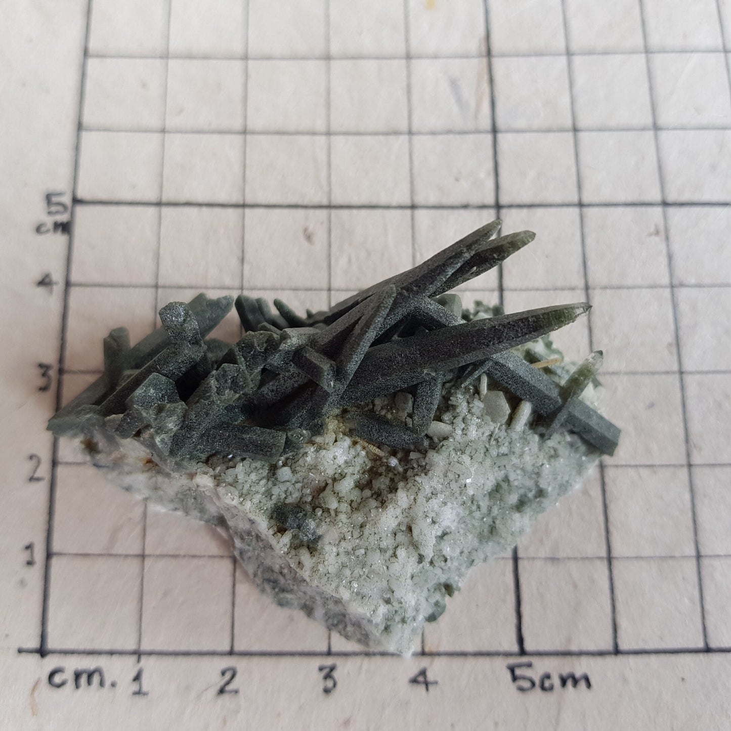 Chlorite Quartz Crystal Cluster from Ganesh Himal, Nepal. Himalayan Green Phantom Quartz. 30gram. Very Rare