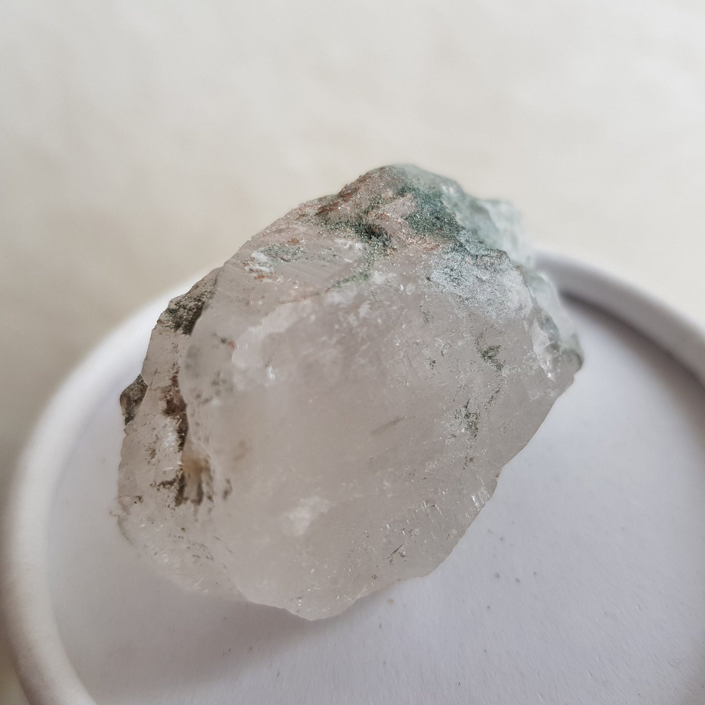 Chlorite Quartz Crystal Cluster from Ganesh Himal, Nepal. Himalayan Green Phantom Quartz. 40gram. Very Rare