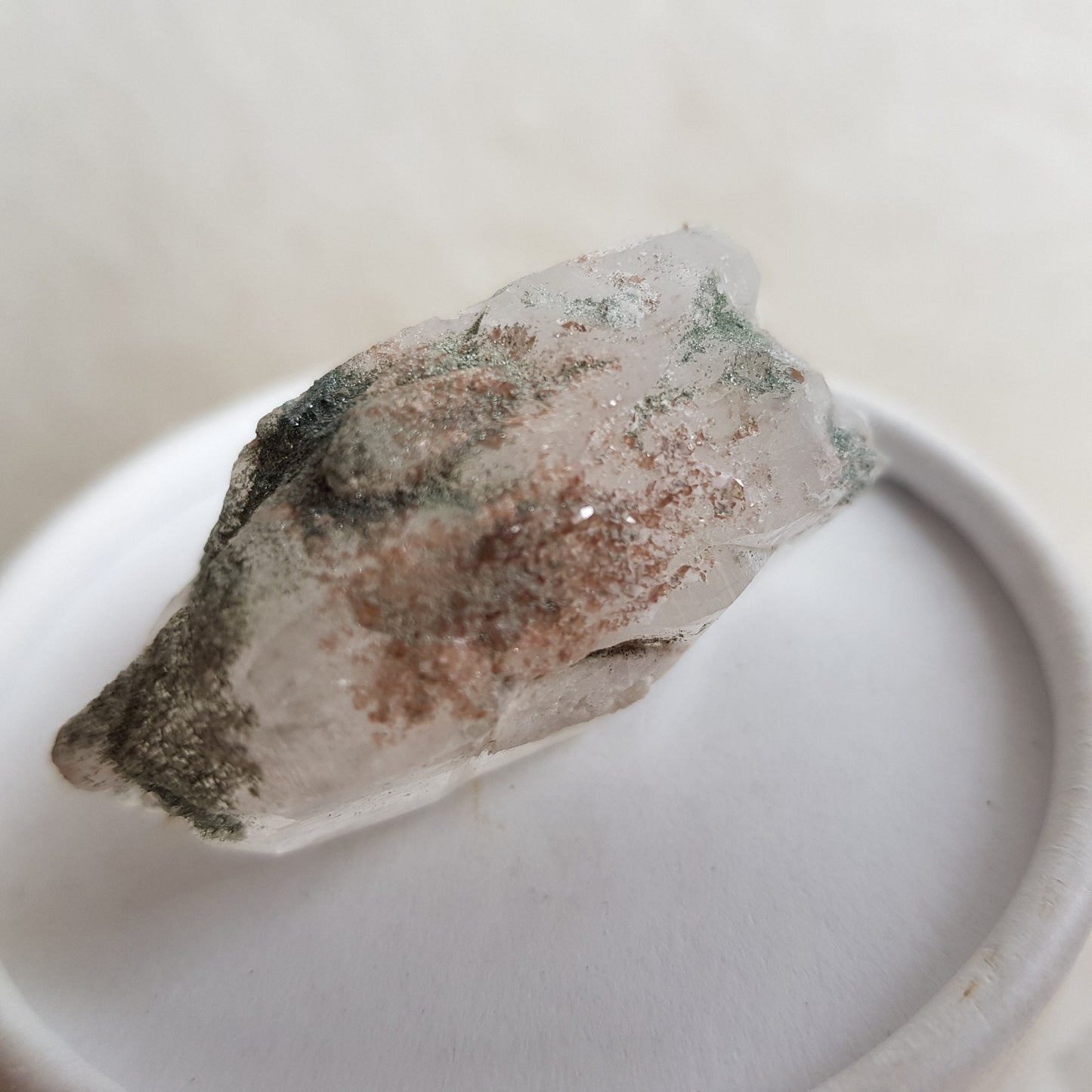 Chlorite Quartz Crystal Cluster from Ganesh Himal, Nepal. Himalayan Green Phantom Quartz. 40gram. Very Rare