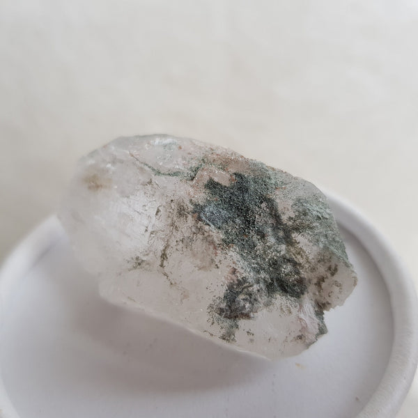 Chlorite Quartz Crystal Cluster from Ganesh Himal, Nepal. Himalayan Green Phantom Quartz. 40gram. Very Rare